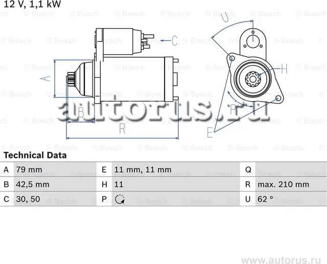 Стартер (Bosch) Bosch. Артикул 0986025360