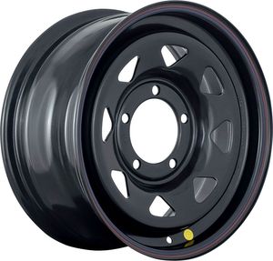 Колёсный диск OFF-ROAD Wheels усиленный стальной черный 5x139,7 8xR16 ET+20 для УАЗ Patriot 2005-2025 (треугольник мелкий). Артикул 1680-53910BL+20A17X