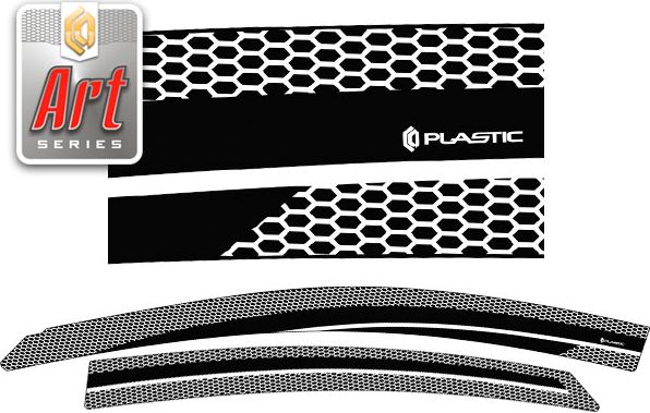 Дефлекторы СА Пластик для окон (Серия Art белая) Hyundai Elantra V рестайлинг 2013–2016. Артикул 2010031411834