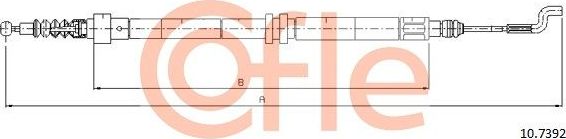 Трос ручника (тросик ручного тормоза) Cofle задний правый/левый для Volkswagen Transporter T4 1990-2003. Артикул 92.10.7392