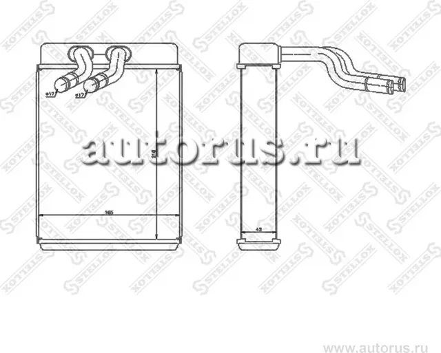 Радиатор отопителя (печки) Stellox. Артикул 10-35219-SX