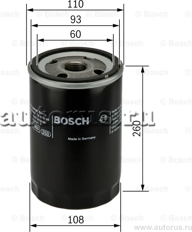 Фильтр масляный (Bosch). Артикул 0451104018