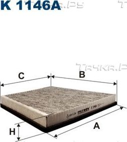 Салонный фильтр Filtron. Артикул K 1146A