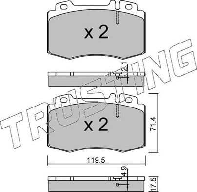 Тормозные колодки Trusting. Артикул 579.5