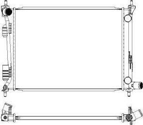 Радиатор охлаждения двигателя Sakura. Артикул 3221-8512