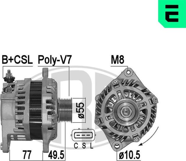 Генератор Era для Nissan Murano Z51 2007-2014. Артикул 209506A