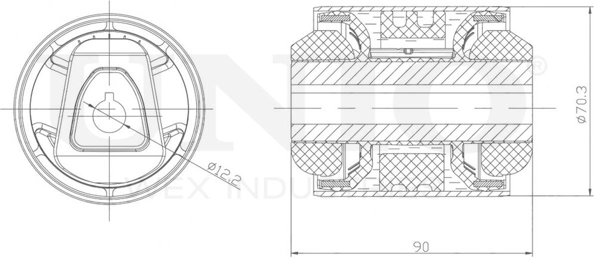 Сайлентблок рычага подвески (Unio). Артикул RMP-20526