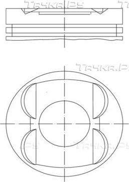 Поршень Mahle для Mercedes-Benz E-Класс II (W210, S210) 1996-2003. Артикул 001 14 00
