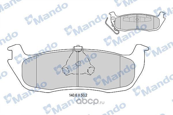 Колодки тормозные MERCEDES ML (W163) задние (4шт.) MANDO. Артикул MBF015665