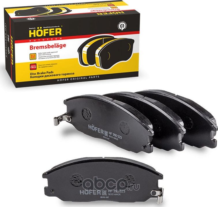 Колодка тормозная передняя Hyundai SantaFe 2000-, H-1/Starex, SsangYong Actyon ( (Hofer). Артикул HF350523
