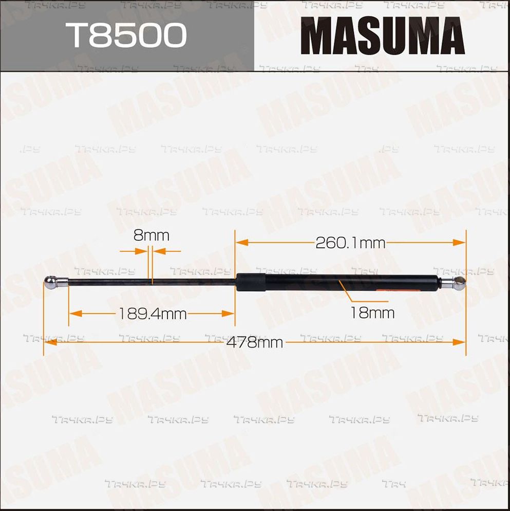 Амортизатор (упор) багажника Masuma. Артикул T8500