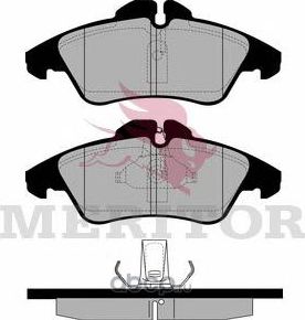 Колодки тормозные MERCEDES Sprinter (901-904) (95-06) VW LT 28-46 (96-) передние (Arvinmeritor). Артикул MDP1038