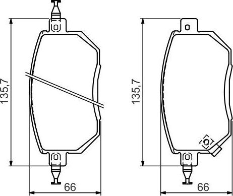 Тормозные колодки Bosch. Артикул 0 986 494 366