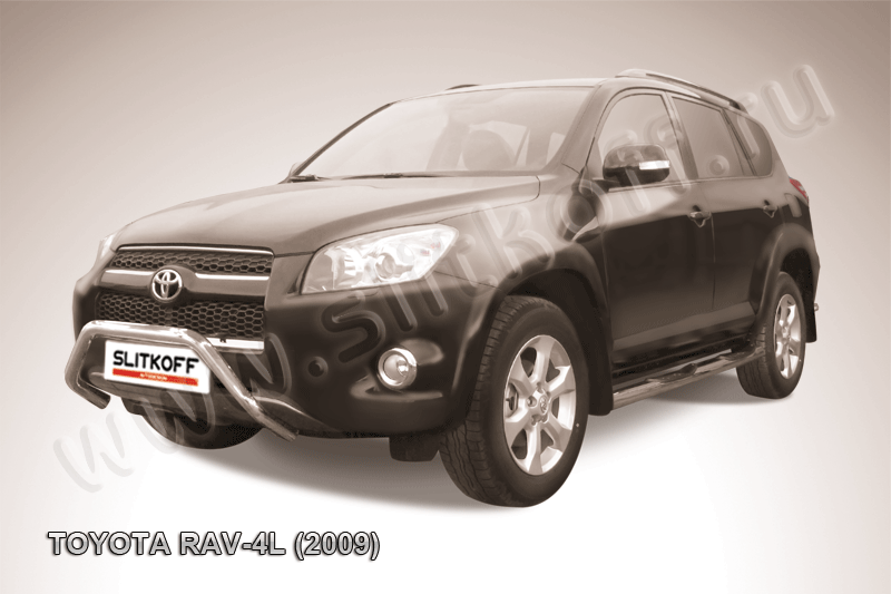 Кенгурятник Slitkoff d57 низкий для Toyota RAV4 III LWB 2009-2010. Артикул TR409L-008