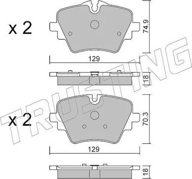 Тормозные колодки Trusting. Артикул 1061.1