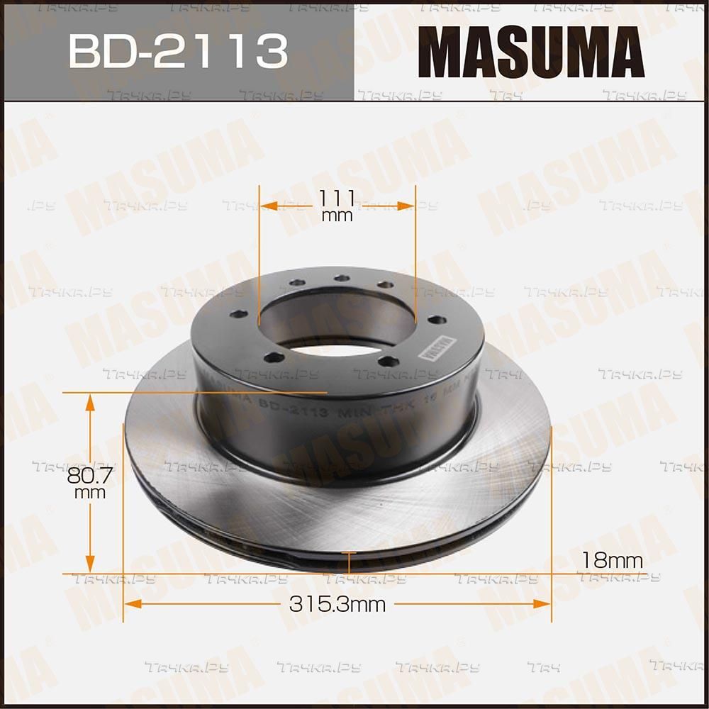 Тормозной диск Masuma. Артикул BD-2113
