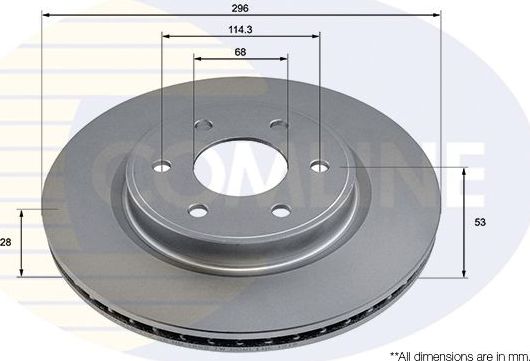 Тормозной диск Comline COATED. Артикул ADC2926V