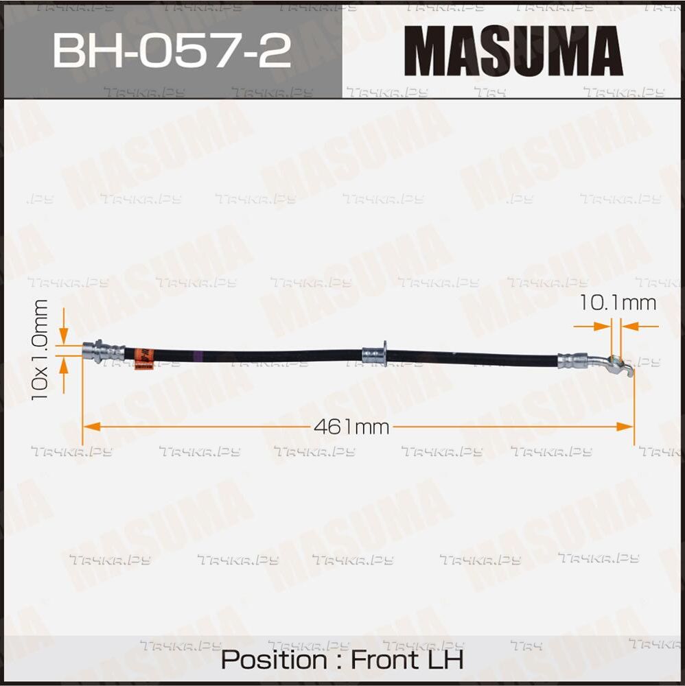 Тормозной шланг Masuma передний левый для Toyota RAV4 I (XA10) 1994-2000. Артикул BH-057-2