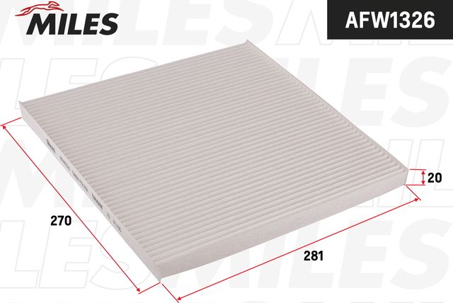 Салонный фильтр Miles. Артикул AFW1326