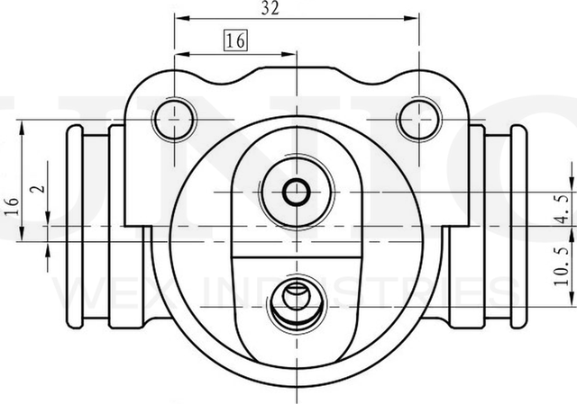 Цилиндр тормозной рабочий (Unio). Артикул BRC-20501