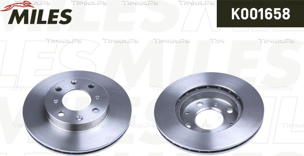 Тормозной диск Miles передний для Honda Logo 1999-2002. Артикул K001658