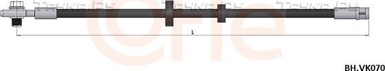 Тормозной шланг Cofle передний для Volkswagen Lupo 1998-2005. Артикул 92.BH.VK070