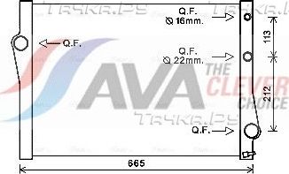 Радиатор охлаждения двигателя AVA ** CLEVER FIT ** для BMW X6 I (E71) 2008-2014. Артикул BWA2471
