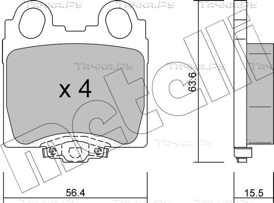 Тормозные колодки Metelli задние для Lexus SC II 2001-2010. Артикул 22-0758-0