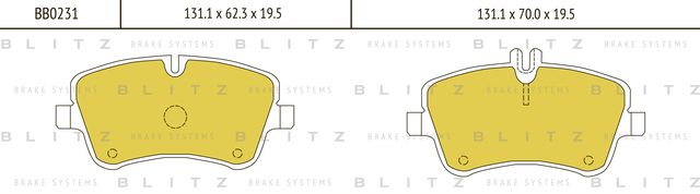 Колодки тормозные MB W203 00- перед. (Blitz). Артикул BB0231