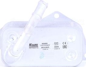 Радиатор масляный (маслоохладитель) для двигателя Nissens (алюминий). Артикул 90689