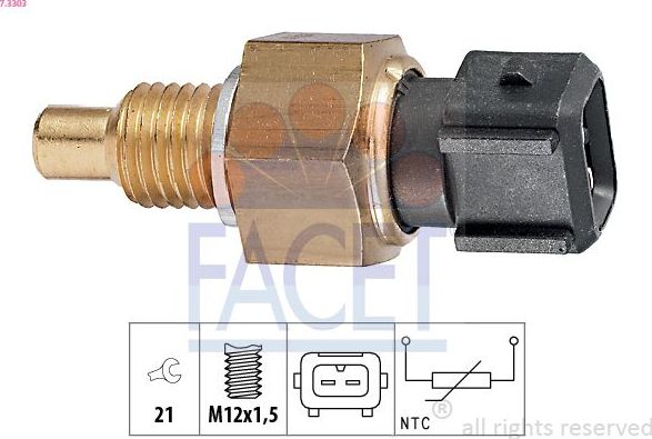 Датчик температуры охлаждающей жидкости Facet Made in Italy - OE Equivalent для Volvo V40 I 1995-2004. Артикул 7.3303