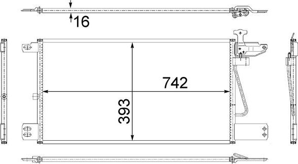 Радиатор кондиционера (конденсатор) Mahle Behr. Артикул AC 555 000S