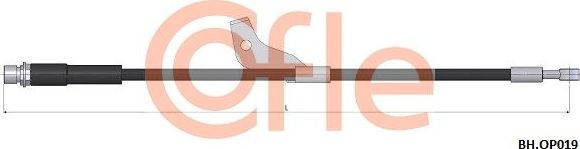 Тормозной шланг Cofle передний левый для Chevrolet Captiva I 2006-2018. Артикул 92.BH.OP019