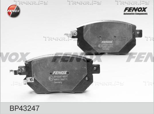 Тормозные колодки Fenox передние для Subaru Forester II 2002-2005. Артикул BP43247