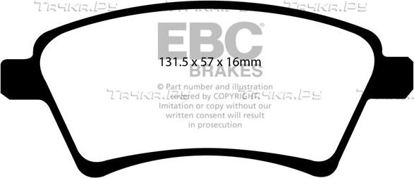 Тормозные колодки EBC Brakes. Артикул DP21925
