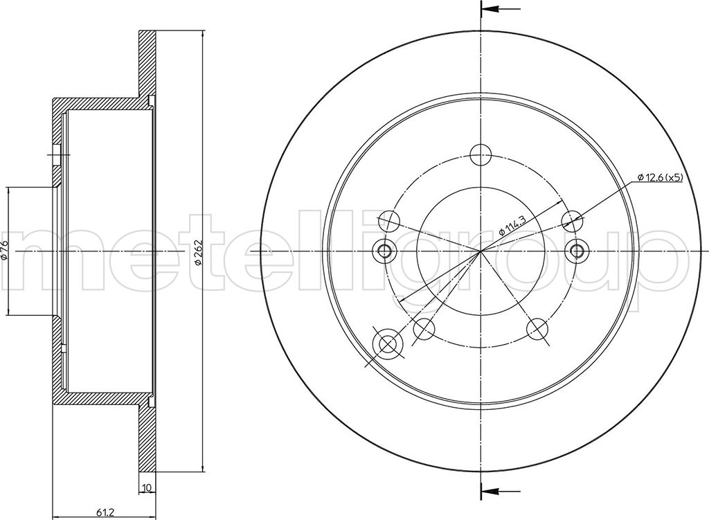 Тормозной диск Metelli. Артикул 23-0869C