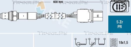 Лямбда-зонд (кислородный датчик) FAE для Audi A6 allroad II (C6) 2006-2008. Артикул 75030