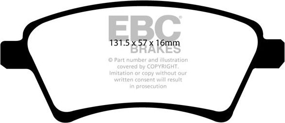 Тормозные колодки EBC Brakes. Артикул DP21925