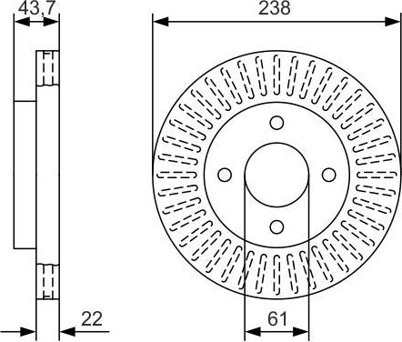 Тормозной диск Bosch. Артикул 0 986 479 A87