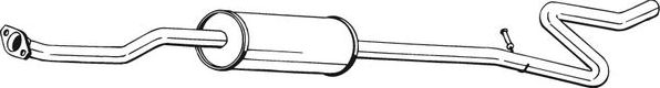 Глушитель (средняя часть) Bosal для Citroen C3 I 2002-2011. Артикул 287-089