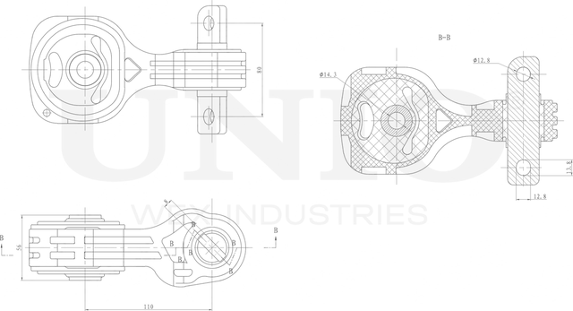 Опора двигателя (Unio). Артикул RMP-15112