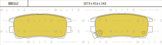 Колодки тормозные MITSUBISHI PAJERO/SIGMA 91- задн. (Blitz) Blitz. Артикул BB0162