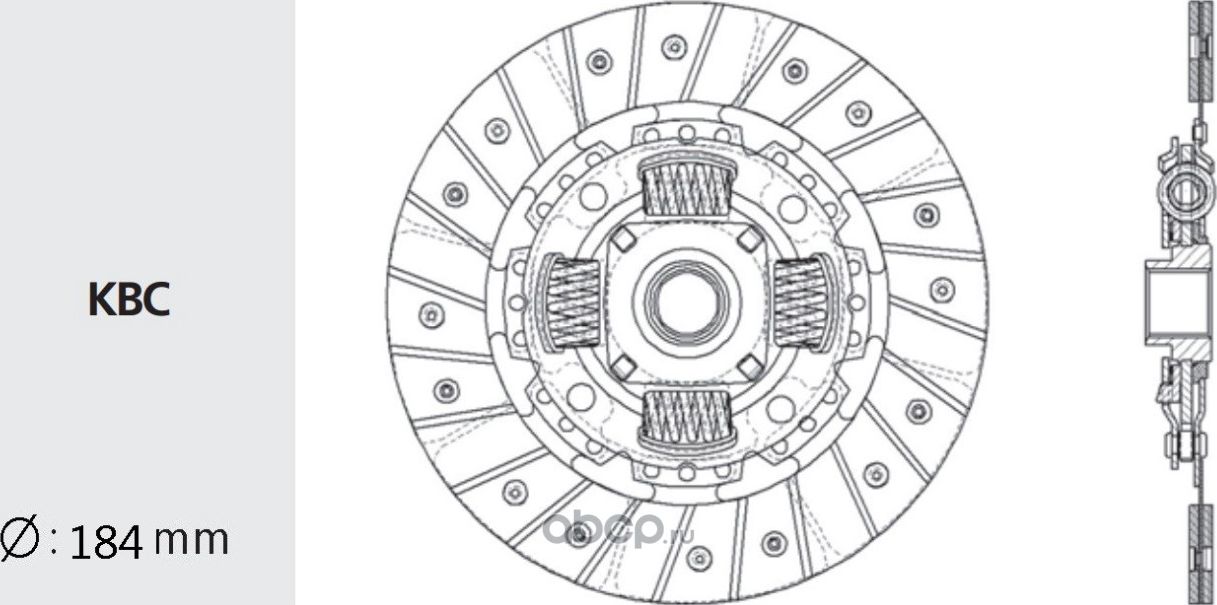 Диск сцепления MITSUBISHI Colt (90-00),Lancer (90-03) (184мм) VALEO PHC Valeo. Артикул MB09