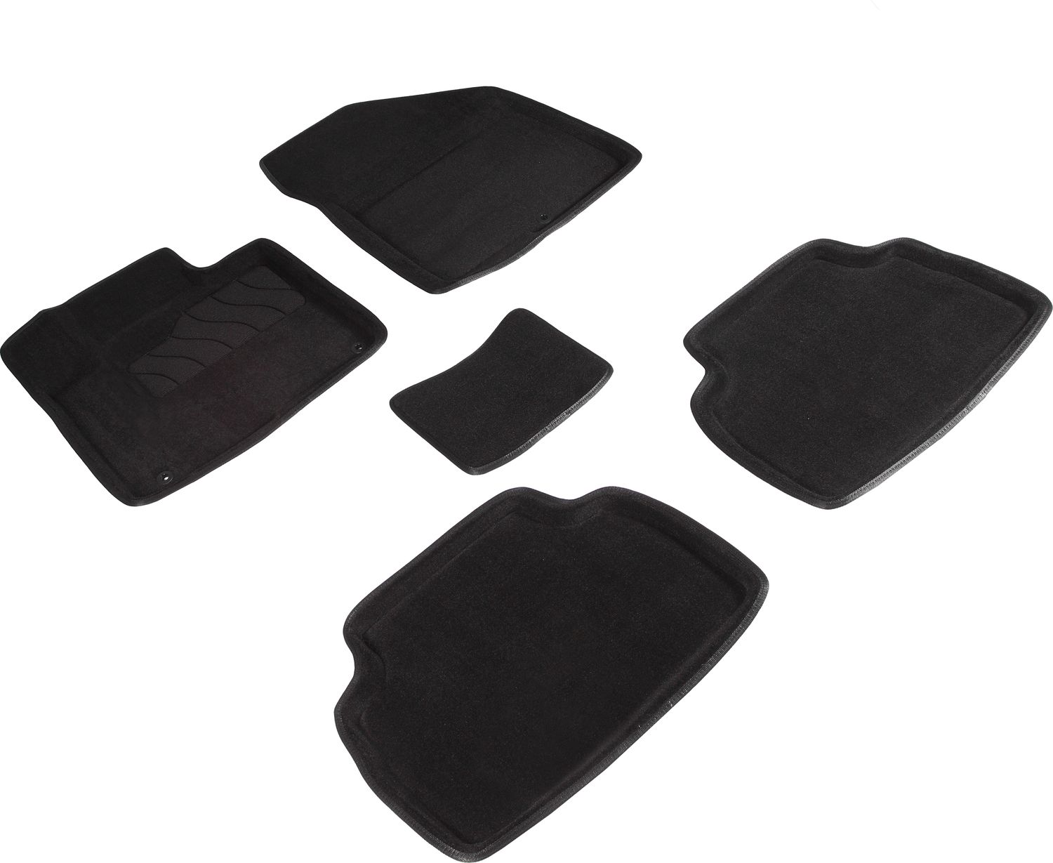 Комплект ковриков 3D Seintex для салона Hyundai Santa Fe IV (5 мест) 2018-2020. Артикул 94733