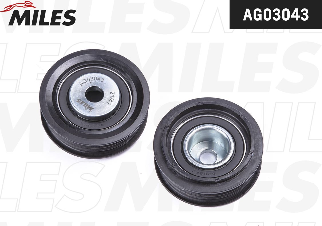 Натяжной ролик (натяжитель) приводного поликлинового ремня Miles. Артикул AG03043