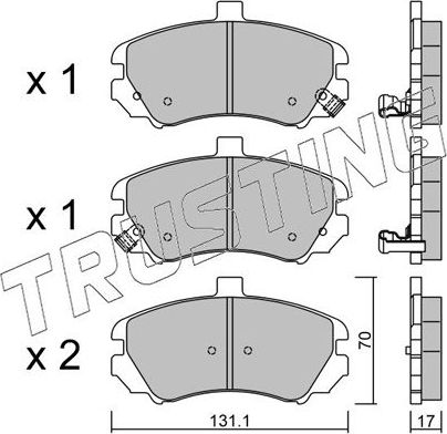 Тормозные колодки Trusting. Артикул 901.0