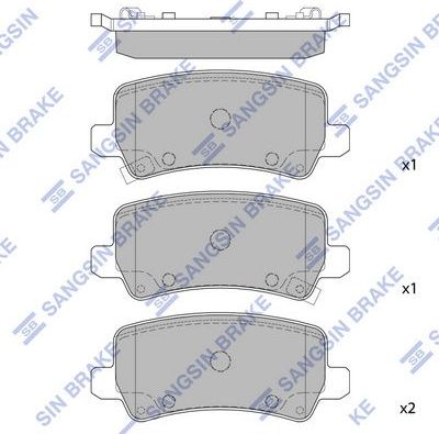 Тормозные колодки Sangsin Hi-Q. Артикул SP1499