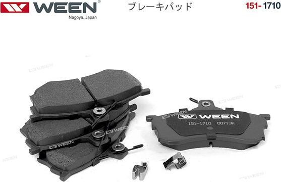 Тормозные колодки WEEN передние для Mitsubishi Carisma I 1995-2006. Артикул 151-1710