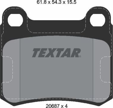 Тормозные колодки Textar Q+. Артикул 2068701