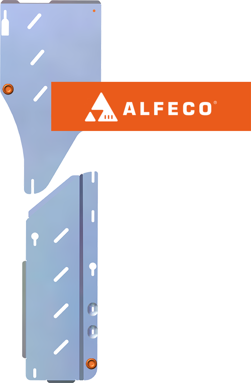 Защита алюминиевая Alfeco (4 мм) для топливопровода (2 части) MG 5 2020-2026. Артикул ALF.69.02 AL4